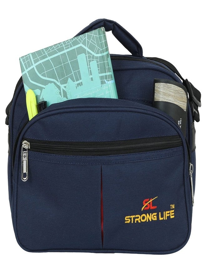STRONG LIFE Stylish Nylon Small Sling Cross Body Travel Messenger one Side Shoulder Bag for Men and Women (Blue) - Image 3